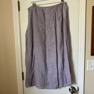 Eileen Fisher Organic Linen Lavender Wrap Skirt, L